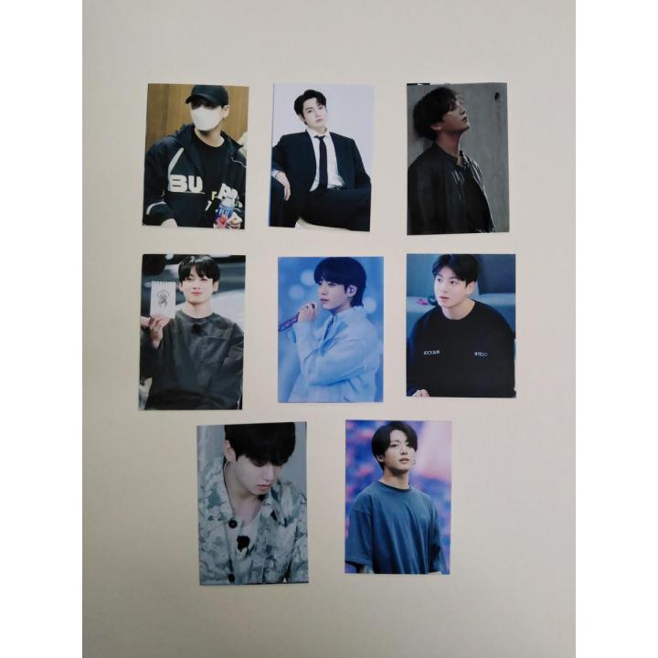 Jungkook BTS Mini Photocards - pack of 8 - Size: (6.5 x 4.5) cm