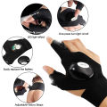 Lamgool LED Outdoor Half Finger Lighting Gloves Repair Sports Fishing Finger Light Luminous Gloves Work Gloves Illuminating Riding gloves. 