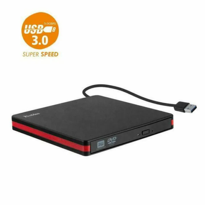 Rioddas External CD Drive USB 3.0 Portable Cd/dvd /-rw Drive Slim Dvd/cd ROMCD Rom Rewriter Burner