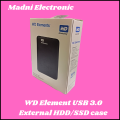 WD Elements USB 3.0 Hard Disk Enclosure - 2.5 Inch SATA External Case for HDD/SSD. 