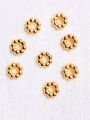 150 / 300 Pcs Gold Plastic Spacer Beads 6mm | Round Flower Shape Spacers for Jewelry Making | DIY Craft Necklace, Bracelet, Earrings, Beading Supplies. 