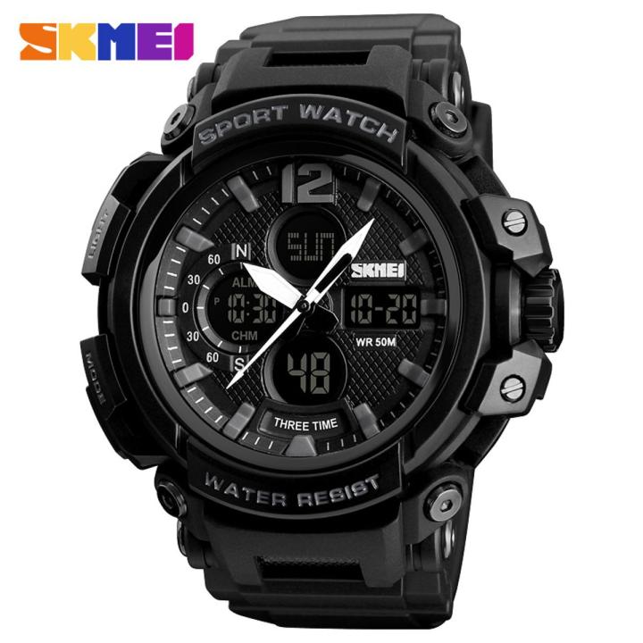 ã€BestGOã€‘ Men Sports Watches Digital Chronograph Dual Display Alarm Waterproof Fashion Watch For Man Men 1343