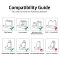 Front Car Seat Covers Front Airbag Ready , 2-Piece Set(Black + Red). 