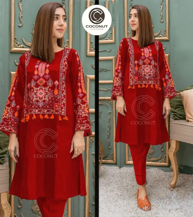 Stylish%20Embroidered%20Dress%20For%20Women/%202pcs%20Suit%20Sindhi%20Style%20-%20Image%202