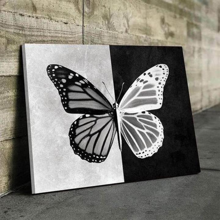 handmade butterfly acrylic painting on canvas for wall decore
