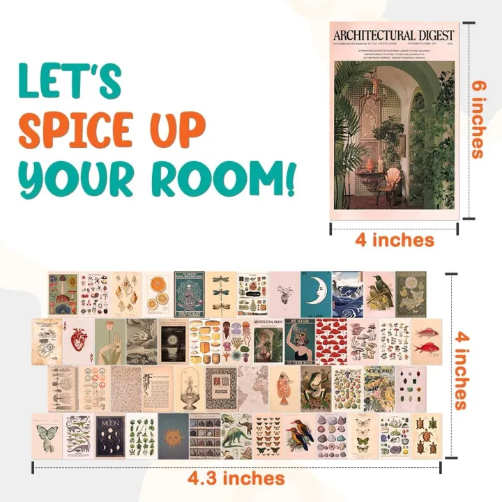 50PCS%20Vintage%20Wall%20Collage%20Kit%20Aesthetic%20Pictures%20Room%20Decor%20for%20Bedroom%20Aesthetic%20,%20Wall%20Art%20-%20Image%205