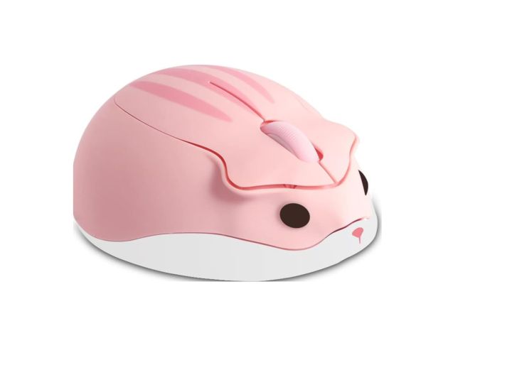 Wireless Mouse Bluetooth Pink Mouse Cute Hamster Shape Kawaii Portable Ergonomic Silent Lightweight Travel Quiet Cordless Mice for PC Laptop Computer Mac iPad Pro MacBook Pro/Air Gift