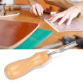 French Style Leather Wide Edge Beveler Cutting Skiving Trimming Knife for DIY Leather Craft Tool. 