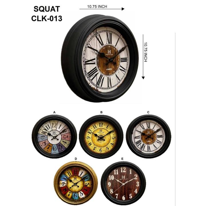 HERITAGE WALL CLOCK SQUAT