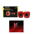 Dextro LED USB Rechargeable Bicycle Tail Light Safety Warning Light - Pair. 