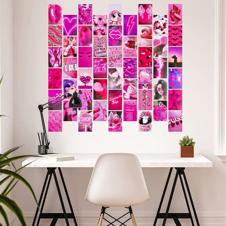 Pink%20Neon%20Aesthetic%20Pictures%20Wall%20Collage%20Kit,%20Cute%20Pink%20Room%20decor%20,%20Photo%20Collection%20Collage%20Aesthetic%20Posters%20for%20Room%20Decor,%20Wall%20Prints%20Wall%20Decor%20for%20Bedroom/Dorm,%2050PCS%20of%20your%20own%20choice%20-%20Image%202