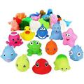 12 Pcs - Soft Rubber Baby Bath Toys Set - Whistle Water Toy For Kids Boys and Girls. 