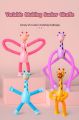 Telescopic Giraffe Suction Cup Toy, Cute Giraffe Stretch Tube Stress Relief Sensory Toy  in Four Different Colors Suction Cup Giraffe Pop Tube Sensor Fidget Toy For Kids, Deformable  Sensory Suction Cup Plastic Toy, Suction Robot Toy Funny Toy. 