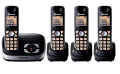 Panasonic KX-TG6521e Quad (set of 4) intercom plus PTCL Wireless landline Phone with Answering Machine and free 08 New Rechargeable Cells. 