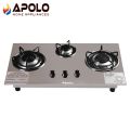 APOLO Manual Stove / Hob - Model 210 - 3 Burner - 100% Pure Stainless Steel Top - Rust Proof - 14 Days Return Warranty. 