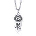 New Yin Yang Gossip Symbol Necklace Pendant for Men Demon Protection Ghost Hunter Male Jewelry Stainless Steel. 