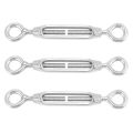 M4 Stainless Steel 304 Eye & Eye Turnbuckle Wire Rope Tension (5Pcs). 