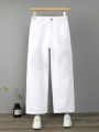 Highwaist Ladies White Wide Leg Jeans | Factory Outlet. 
