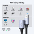 UGREEN HDMI Extender 8K HDMI Extension Cable 0.15M Male to Female Adapter Cord 8K@60Hz 2.1 Ultra High-Speed 48Gbps, for PS5,Nintendo Switch,Xbox Series X,Roku Stick,Blu-ray Laptop PC TV. 