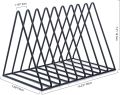 Set of 2 Triangle File Holder Desk Organizer Iron Wire 9 Section Storage book Rack Magazine Holder For Office Home Decoration. 