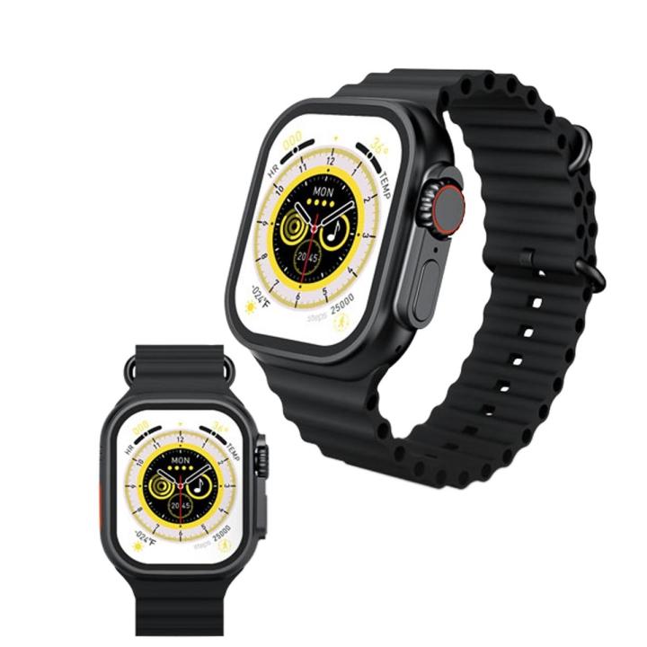 2.2 Inch X8 Ultra Max With Compass Smart Watch Series 8 Nfc Always On Display Wireless Charging Black Orange Daraz.pk