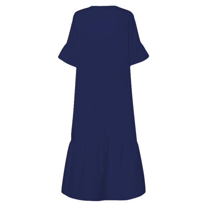 ZANZEA%20Womens%20Floral%20V%20Neck%20Long%20Beach%20Dress%20Ladies%20Holiday%20Sundress%20Party%20Dresses%20-%20Image%205