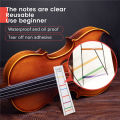 4/4 Violin Fretboard Sticker Fingerboard Marker Fiddle Learn Note Chart Tape 2Pcs. 