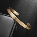 Ayatul Kursi Cuff Bangles for Women Gold Color Stainless Steel Arabic Bracelet Messager Islam Muslim Men Jewelry Gift. 