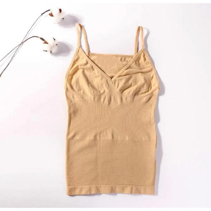 Women's Body Shaper Slimming Vest – Compression Cami Top With Corset (96% Nylon, 4% Spandex)