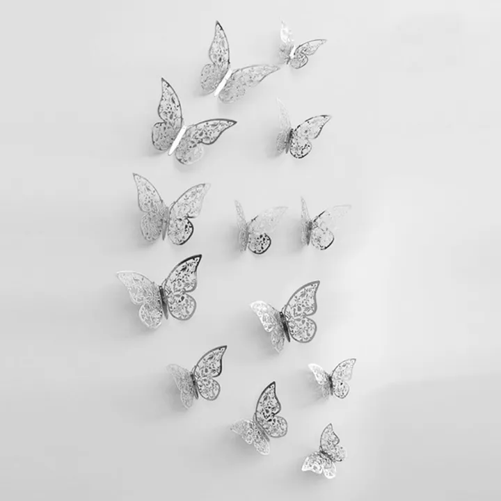 3D%20Butterfly%20Mirror%20Wall%20Stickers%20%E2%80%93%20Pack%20of%206%20Silver%20Decorative%20Wall%20Decals%20for%20Home,%20Party,%20and%20Event%20Decoration%E2%80%8B%20-%20Image%202