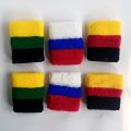 1 Pair (2pcs) Cotton Wrist Band Fiber Wrist Sweat Band Sports Set Gym Fitness Towel Fancy Dress Run Wristband Wrist Guard Support with Antibacterial and Moisture Wicking for Working Out Soft Moisture Absorbent Cotton Terry Cloth for Women & Men. 