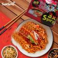 Samyang Noodles 3X Spicy Hot Chicken Flavor Ramen Family Pack (5 Noodles). 