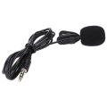 Clip-on Lapel Lavalier Collar Mic / Microphone - 3.5mm For DSLR / Other Equipment - Black. 