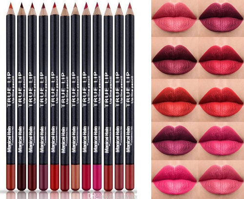 Pack of 6/12 - Lip Liner Pencil - Multicolor