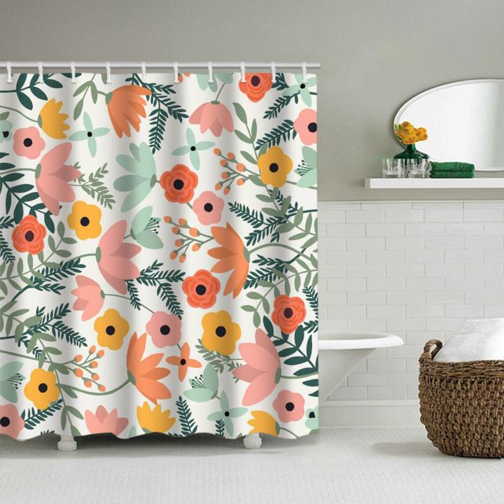 Shower%20Curtain%20Waterproof%20W%2071%20x%20H%2071%20Polyester%20Fiber%20Washable%20Bathroom%20-%20Image%203