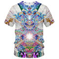 Graphic optical illusion 3D printed T-shirt men women clothing casual short sleeve tops vortex pattern tshirt oversized T shirt. 