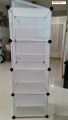 Multi-Layer 4/6 Door Portable Plastic Shoe Cabinet: Economical, Dust-Proof, Space-Saving. 