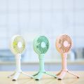 Benks Mini USB Rechargeable Handheld Desktop 3 Adjustable Speed Cooling Fan with Cell Phone Holder (White). 