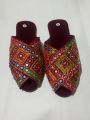 Maroon  velvet  Embroidery chapal for girls.  Peshawari Embroidered flat Ladies Chappal.Black velvet handcrafted  Embroided half kheri for girls and womens.Embroidery Slipper suit matching colours shoes for girls. 