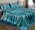 Silk Bedsheet Plain King Size, 3 Piece Printed Fancy Silk 1 Bed Sheet King Size with 2 Silk Pillow Covers, Silk Bed Sheet King Size Fancy has Soft and Luxurious Feel. 