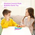 (Rainbow Unicorn) Push Pop Bubble Fidget Spinner Pop It Silicone Toy. 