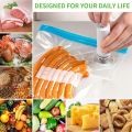 Sous Vide Bags 15Pack Reusable Electric Vacuum Food Storage Save Sealer Cooker with 1 Hand Pump,2 Size Sealed Bag,4 Clip. 