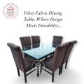 Dining Tables 6 chairs Shesham Wood Malahi Velvet Fabric / Chairs / Dining Tables / Chairs Set. 