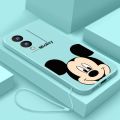 Vivo Y17s Luxury Cute Mickey Mouse Casing Matte Liquid Silicon Back TPU Soft Case Cover. 