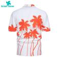 Green Home Summer Shirt Buttons Banana Print Short Sleeves Summer Tops. 