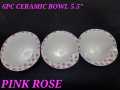 6PC - 5.5 inch, fine bone china floral small bowl, chinese rice bowls ceramic, kitchen bowl porcelain, ice cream bowl. 