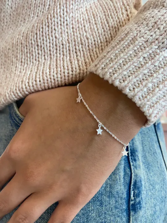 Korean%20Jewellery%20Silver%20Moon%20Star%20Bracelets%20For%20Girls%20-%20Silver%20Chain%20Hand%20With%20Star%20Moon%20Shining%20Female%20Jewellery%20For%20Girls%20-%20Image%202