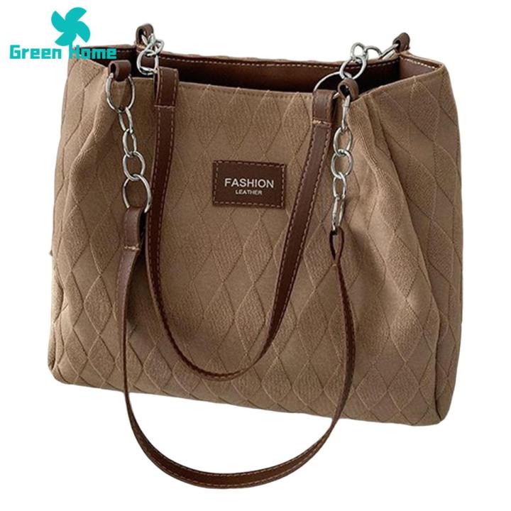 Green Home Tote Bag Soft Texture
