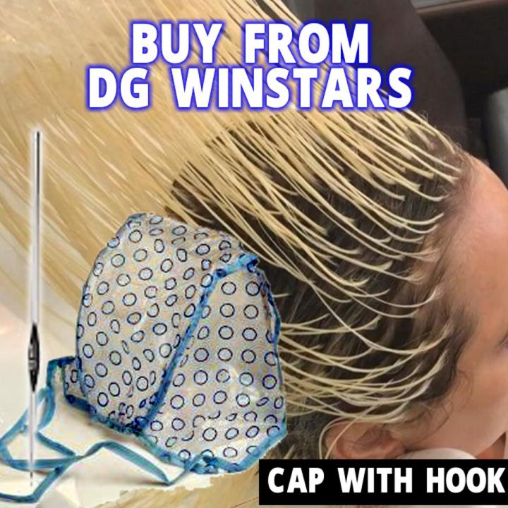 Hair Color Cap With Pin For Hair Color Striking Streaking Cap - Highlighting Tipping - Frosting Highlighting Cap With Hook Hair Coloring Dye Tinting Streaking Cap