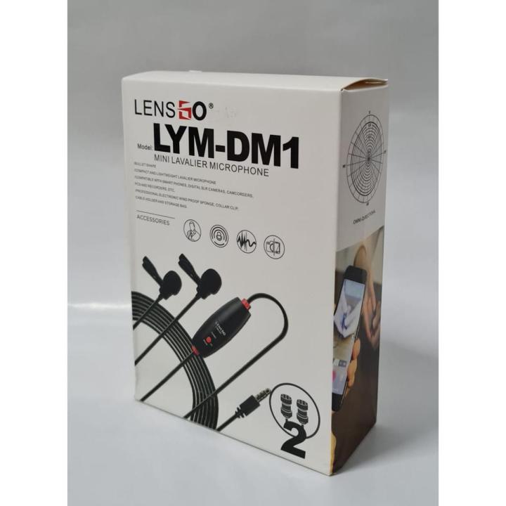 LensGo LYM-DM1 Double Mini Omni-directional Lavalier Condenser Microphone